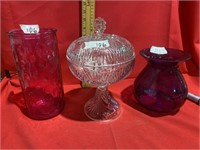 Vases and cut glass