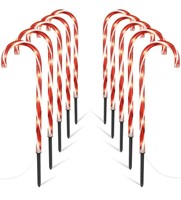 Used brightown Candy Cane Pathway Markers Lights