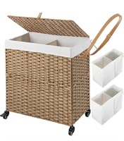New Greenstell Laundry Hamper with Wheels & 2