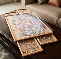 New Jomtien Wooden Puzzle Table, Portable Puzzle