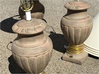(5)pcs Southwestern Ceramic Table Lamps w/Shade- A