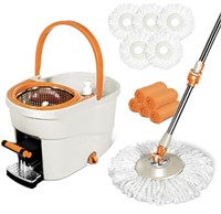 New Masthome Spin Mop and Bucket Set with Foot