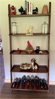 Ladder style shelving unit.  76 x 36 w/ 5 shelves