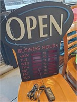 led open sign with 24 hours**