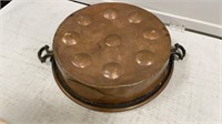 Antique Copper/Metal Egg Poaching Pan
