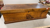 Vintage Wooden Toolbox W/Removable Tray, No Key,