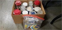 Box Lot Of Assorted Buttons & Sewing Supplies