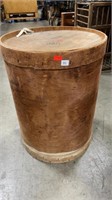 Primitive Wooden Barrel, 15.5in. Dia. 21in. Tall