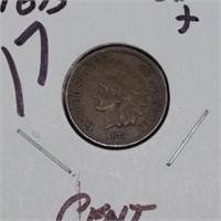 1873 Indian cent, choice+