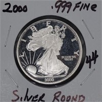 2000 Buffalo silver round .999