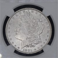 1881 P silver dollar NGC MS63