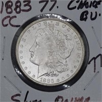1883 CC silver dollar, choice BU