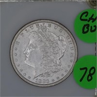 1883 P silver dollar, choice BU