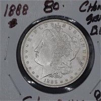1888 P silver dollar, choice gem BU, super