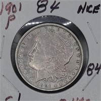 1901 P silver dollar, nice