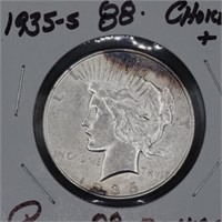 1935 S Peace dollar, choice+