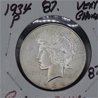 1934 P Peace dollar, very choice