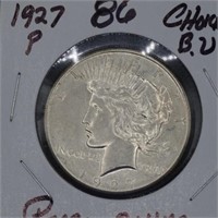 1927 P Peace dollar, choice BU