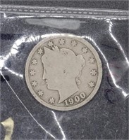 1900, 1902 V nickels