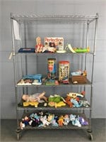Rack Of Vintage Toys & More