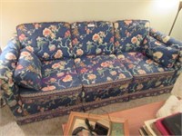 Vintage blue sofa (basement)