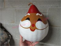 Hand painted Santa gourd (larger) LR