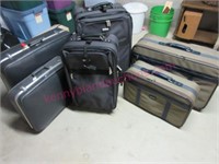 (6) Various luggage suitcases (basement)