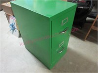 Green 2-drawer file cabinet (basement)