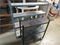 (2) Smaller metal shelves (basement)