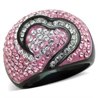 Trendy Pink Kunzite Heart Fashion Ring