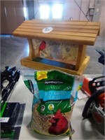 Bird Feeder and Bag Of Feed