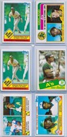 (8) Early Rickey Henderson Topps Baseball Cards