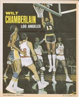 1968 Topps Basketball Poster: Wilt Chamberlain