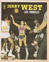 1968 Topps Basketball Poster: Jerry West