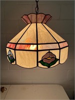 Vintage Tiffany Style Hanging Lamp RARE Colors
