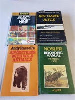 4 reloading books &  Big game rifle books