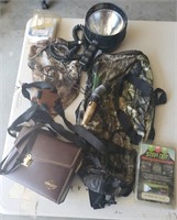 hunting gear lot with bag
