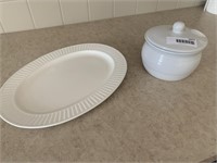 Lot of 3 White Dishes