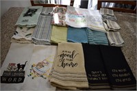 Large Lot of Dish Towels and Tea Towels