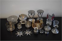 Large Lot of Assorted Candle Holders