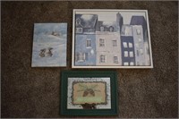 Lot of 3 Blue and Green Pictures