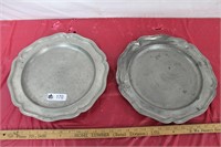 2 - Early Pewter Plates
