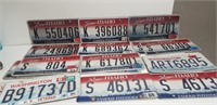 (16) License Plates, 5 Are Raised Letter/Number