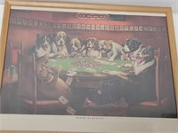Vtg Dogs Playing Poker "Poker Sympathy" Print