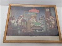 Vtg Dogs Playing Poker "A Friend In Need" Print