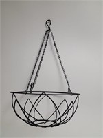 Black 13.5" Metal Hanging Plant Basket