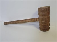 Large Hand Turned Wooden Mallet
