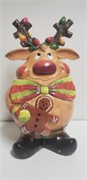 Reindeer Cookie Jar 2003 Ceramic