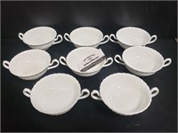 (8) White Soup Bowls