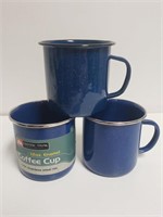 12oz Enamled Coffee Cups (3)